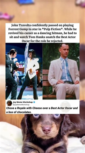 John Travolta Rejected Forrest Gump For Pulp Fiction...#memes #funny #movies