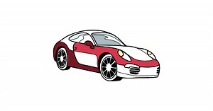 Dibujo de Coche deportivo Porsche Cayman para colorear - Gratis