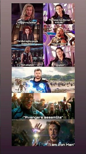 Marvel’s Most Iconic Lines in One Meme 🔥 | Thor, Loki, Captain America & Iron Man Moments #avengers