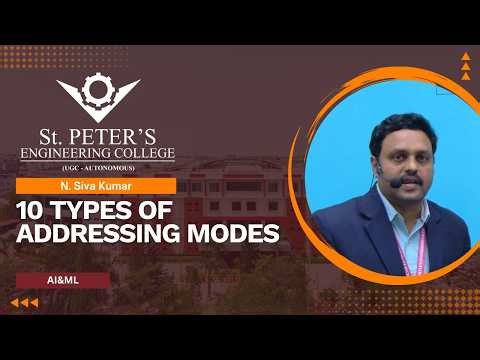 10 Types of Addressing Modes | AI & ML | N. Siva Kumar