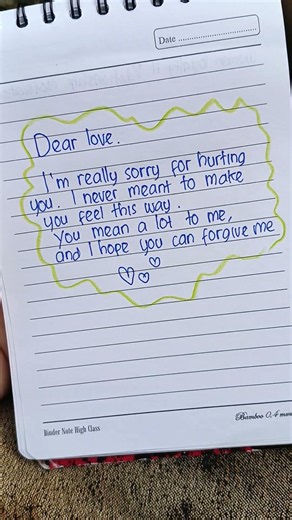 dear love! sorry letter for someone
