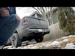 2020 Ram 1500 with B2 Fabrication mid muffler&resonator delete with 5” tips