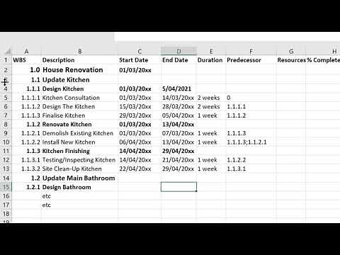 How to create a Gantt Chart in MS Excel: Project Management Scheduling