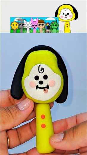 Sprunki 🎵 I Made BT21 Chimmy 🐶 With Clay 🟡 #sprunki 🎶