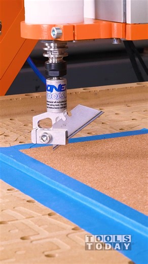 Cutting cork on the CNC machine using the Donek D4 Drag knife on the Stepcraft M.1000 CNC machine, all available on our website! The drag knife cut the cork perfectly leaving nice clean cuts, I love watching it work! - - - - - - - #TeamTOOLSTODAY - - - - - - - Drag Knife Cuts Spindle Off Feed Rate: 60ipm Plunge Rate: 30ipm Ramp/Lead in: .75 - - - - - - - #toolstoday #crafting #makersgonnamake #cncrouter #maker #diy