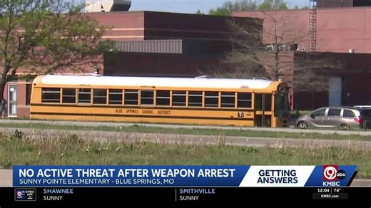 No active threat after person with handgun taken into custody at Blue Springs elementary school