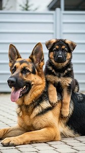 100K views · 7.5K reactions | Double stack of cuteness coming your way. #fblifestyle #gsd #germanshepherd #dogfamily #gsdpuppy #piggybackride #cutenessoverload #dogsofinstagram #gsdlove #bestfriends #dogmom #familygoals | German Shepherd Lovers | Facebook