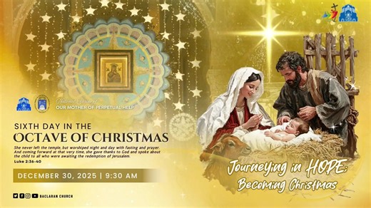 The Sixth Day in the Octave of Christmas Mass Presider: Rev. Fr. Cyprian Mbamara, C.Ss.R. 9:30 AM | December 30, 2025 Download #BaclaranChurch Mobile App now! For Android: https://tinyurl.com/BaclaranChurchMobile For iOS: https://tinyurl.com/BaclaranChurchiOS #onlinemass #onlinemassphilippines #onlinemasstoday #baclaranchurch #livestreammass #catholic #catholicmass #catholicmasstoday #holymasstoday | Baclaran Church