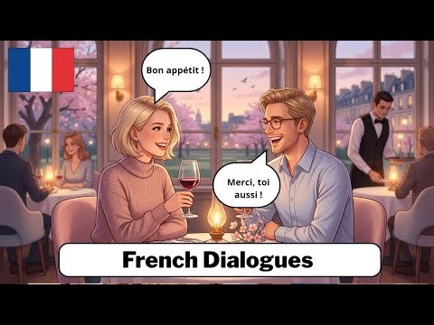 10 Simple Dialogues in the Restaurant | Easy French for beginners