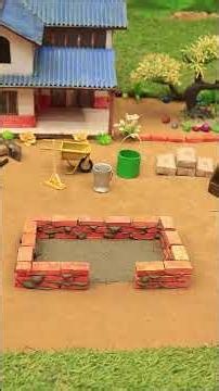 DIY Miniature House Construction 🏗️ #montagem #trending #craft