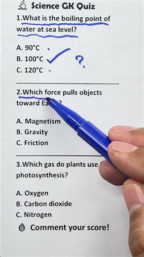 Science Quiz Short | Can You Get 3/3? 🔬🧠 #ScienceQuiz #Shorts #Learning