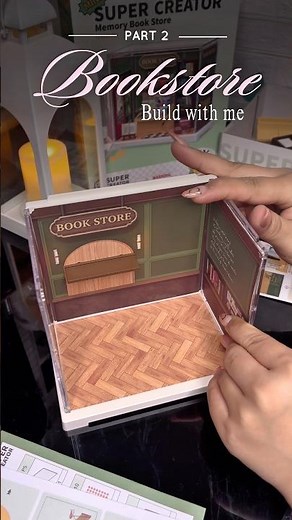 Satisfying miniature bookstore assembly - Rolife DIY 📚 #rolife #asmr #miniature