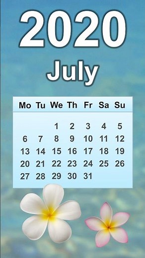 July 2020 Calendar
