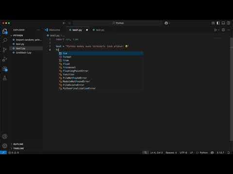 Typing Effect in Python Terminal 😎 | Watch the Text Come Alive