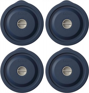 Silicone Storage Cover Lids Replacement for Pyrex 7200-PC 2 Cup Glass Bowls, 4 Pack Dark Blue