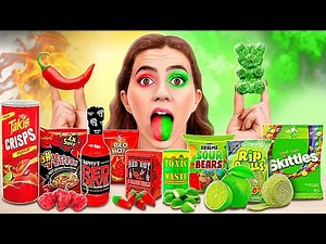 SPICY VS SOUR FOOD CHALLENGE || Extreme Dare Alert🚨 *Fire Spicy Noodles By 123 GO! CHALLENGE