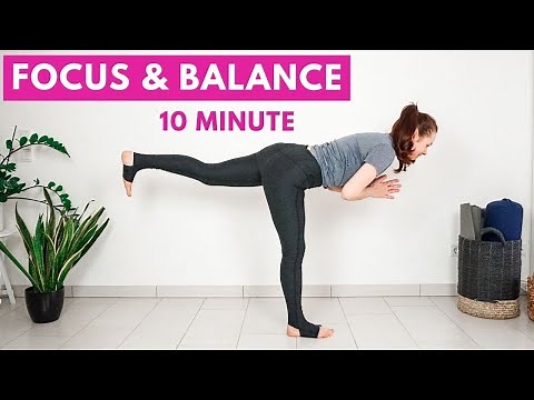 10 min STANDING YOGA FOR FOCUS & BALANCE | Yoga without mat | Yoga with Uliana