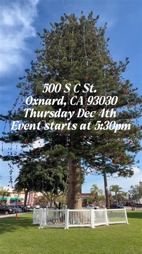 Angie Sandoval on Instagram: "Do you normally go to the downtown tree lighting or is the collection tree lighting better? Oxnards Tree Lighting is This Thursday @ 5:30pm. 500 S C St. Oxnard, CA #oxnard #christmasthingstodo #treelighting #angie #venturacounty#CapCut"