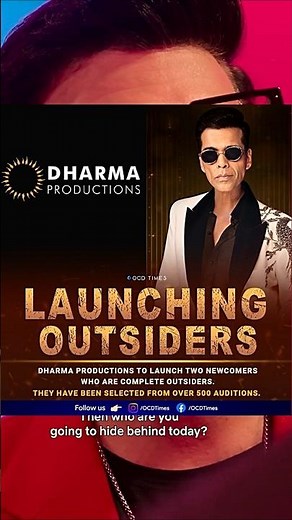 Karan Johar’s Dharma Productions Breaks Nepotism Tag! Chooses Complete Outsiders After 500 Auditions