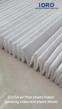 G3G4 air filter pleats maker pleating video and pleats show
