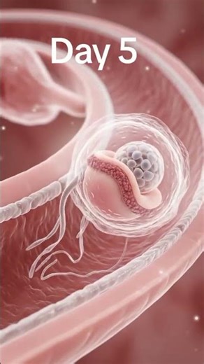 Day 5 of Pregnancy | Fertilized Egg Journey to the Uterus | Early Pregnancy Explained