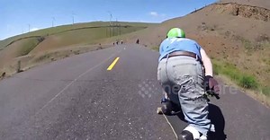 US double amputee hurtles down hill on skateboard after overcoming horror train accident