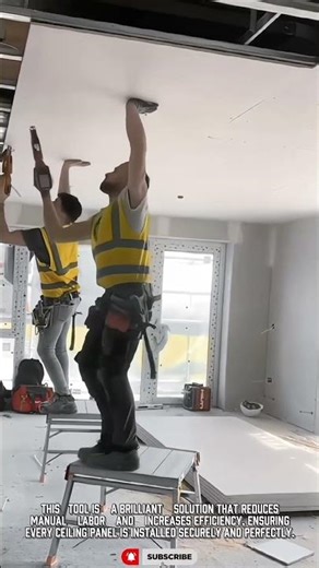 Fast ceiling installation tool in action 🏠🛠️