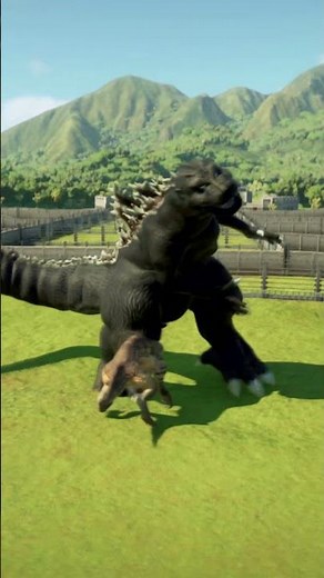 Godzilla VS Drex #jurassicworld #dinosaur #jurassicpark #godzilla #jwe2 #imeroleplay #roblox