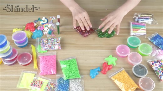 Watch DIY Slime Kit, 73PCS Slime DIY Crystal Slime Kits on Amazon Live