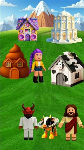 Who Goes To The Poop House, Jesus Or The Devil ⁉️ 😱 #english #shorts #roblox