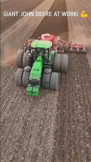 Massive John Deere Tractor Working Hard in the Field 🚜💪#farming #tractor #agriculture #agriculture
