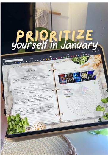 In 2026, I will focus more on things that will nourish my soul. That’s why I customized a monthly page in my digital planner, and turned it into a monthly check-in. This page is amazing to focus on things what will make you feel exciting for the upcoming month, and for activities that will make you happy 💕 I plan digital in a digital planner on my iPad using the app Noteful