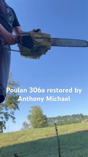 My first 306a restored by none other than Anthony at @DeanAndTonysSawShop1974 #poulan306a