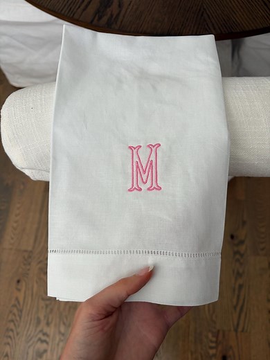 Monogram Hand Towel- Custom Personalized Gift -hostess Gift - Etsy