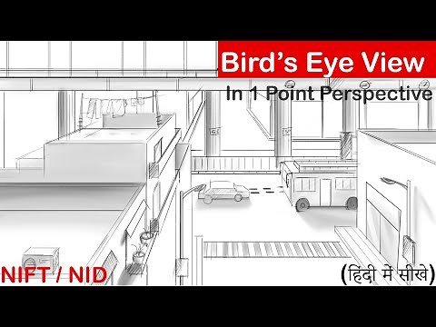 #6 How to make Birds eye view in One point perspective