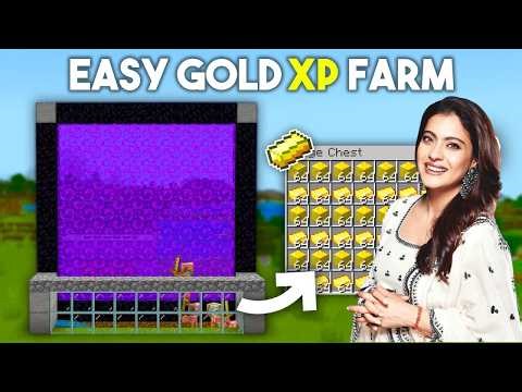 SIMPLE 1.21 GOLD AND XP FARM TUTORIAL in Minecraft Bedrock