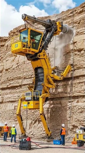 Amazing construction process with the excavator machine that can climb steep slopes