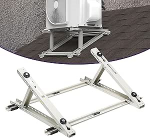 Mxclimate Roof Mounting Air Conditioner Bracket,Rooftop Support Bracket for Out Ductless Mini Split Condenser Heat Pumps & HVAC Systems,Universal,24000 Btu AC Units,Heavy Duty Support up to 330 Lbs