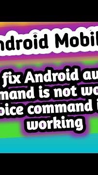 how to fix Android auto voice command is not working || Voice command is not working