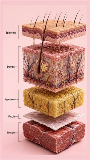 SKIN LAYERS — 3D MEDICAL ANATOMY #SkinLayers #humananatomy