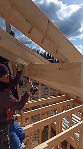 171K views · 350 reactions | Perfect wooden supported rafter installation work | Structure build tips | Facebook
