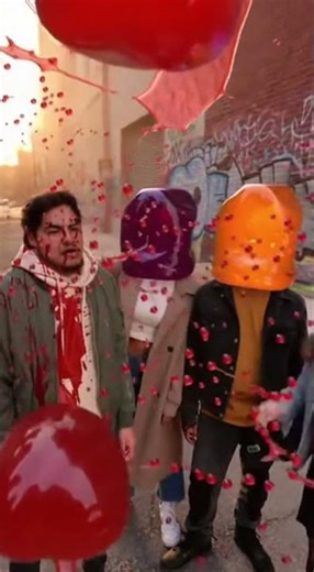 Gusher Heads Explode on City Street