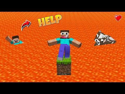 Minecraft But, One Block in a Lava World | ft. MINECRAFT #minecraft