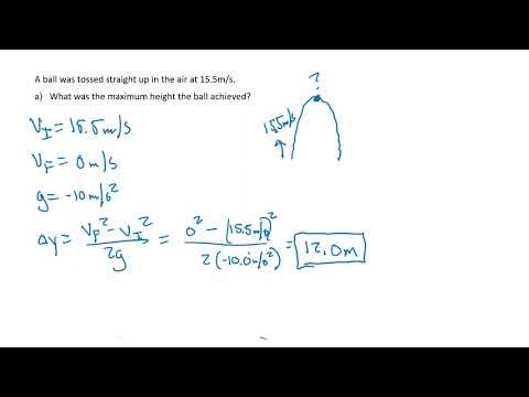Projectile Review Problem Solutions