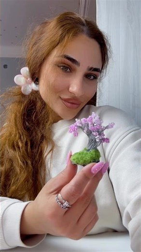 DIY Mini BEADED Tree 🌸 CUTE and EASY Decor GIFT Idea #diy #viral #tree