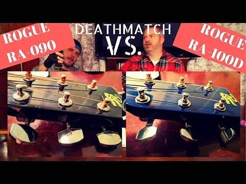 Rogue RA-100D vs. Rogue RA-090 Guitar Review. Is it really worth the extra money?