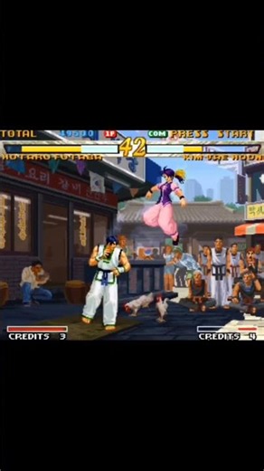 Garou: Mark of the Wolves 🔥 Hotaru vs Kim Jae Hoon | Epic Battle #shorts