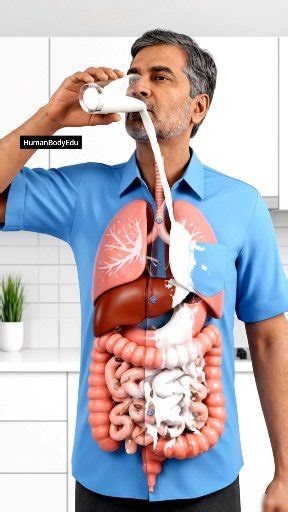 The Amazing Journey of Milk Inside your body | 3d Animated Content #fbreels2025ツ #humanbodyedu #goviralreels #viralreel #fyp #healthy #3danimation #health #viral #milk #worms #enzymes #anatomy #humananatomy #aiart #humanbody #sciencefacts #Biology #digestion | humanbodyedu