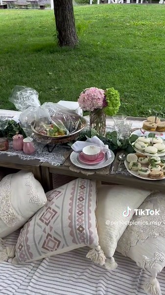 Tea party picnic! #luxurypicnic #boho #picnicinthepark #bohopicnic #picnicideas #chic #alfresco #picnicstyle #bohochic #picnic #picnicsetup #msp #minneapolis #stpaul #mnpartyplanner #backyardpicnic #backyardparty #minneapolispicnic #mnpicnic #luxurypicnics #styledpicnic #picnicexperience