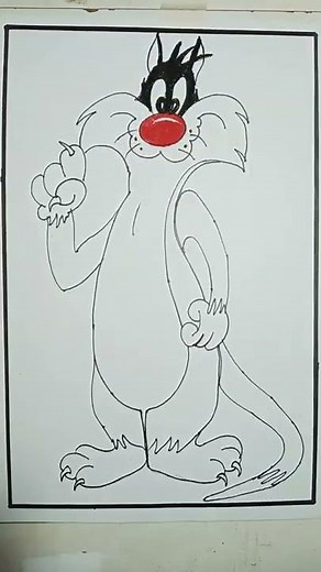 Sylvester In Loony Tunes #sylvester #howtodraw #loonytuns #cartoon #shorts